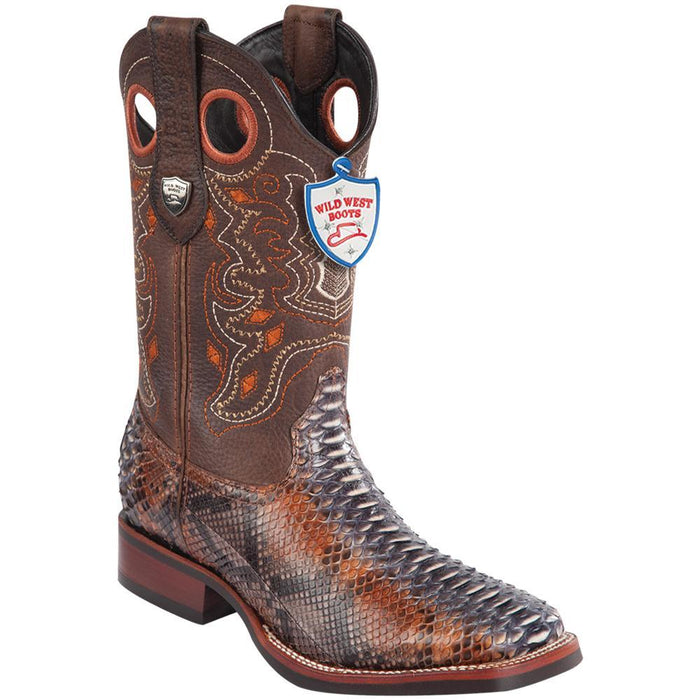 Botas de Piton Original Horma Rodeo Suela de Hule WW-28255788 - Wild West Boots