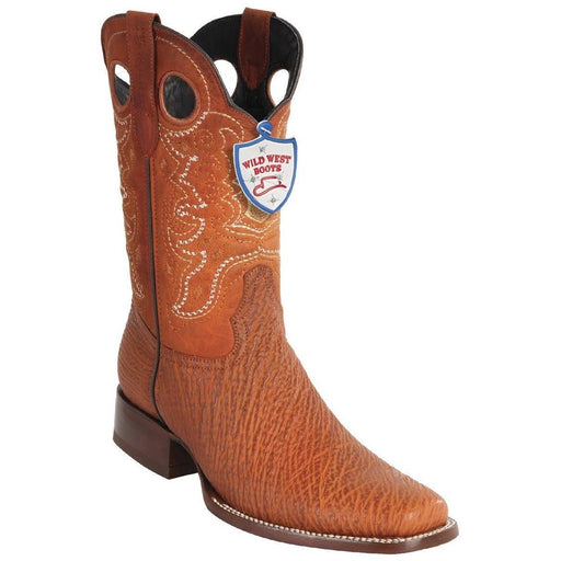 Botas de Tiburon Original Horma Rodeo Cuadrada Ancha WW-28189303 - Wild West Boots