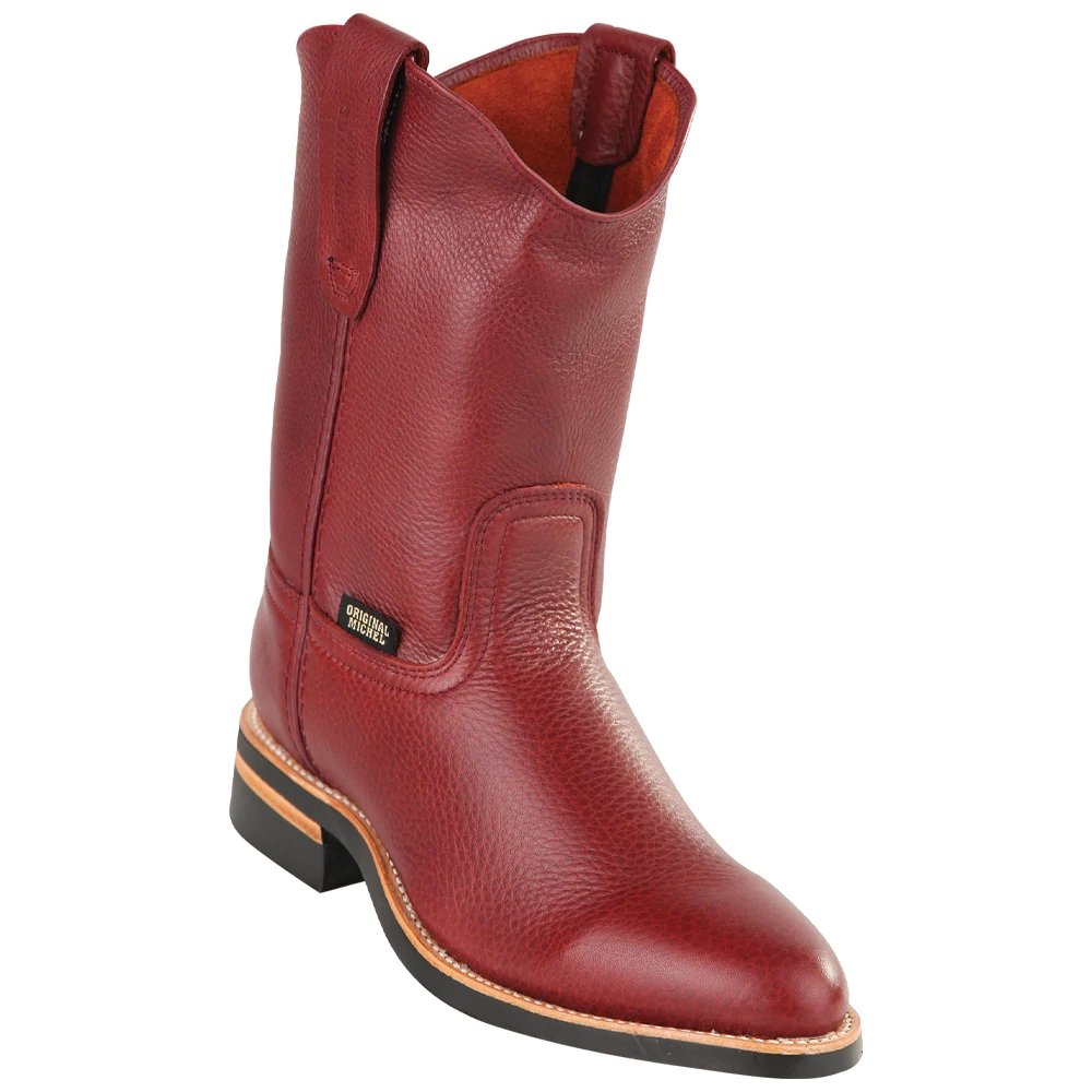 Botas de Trabajo con Suela de Hule Color Vino OM-52C2706 - Original Michel