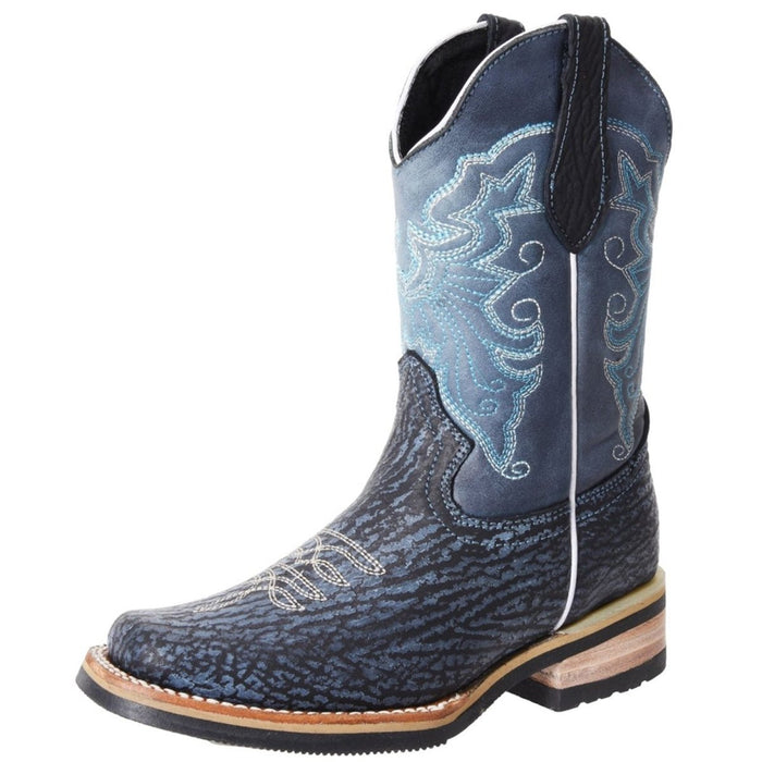 Botas para Niño Horma Rodeo Color Azul WD-375 - White Diamonds Boots
