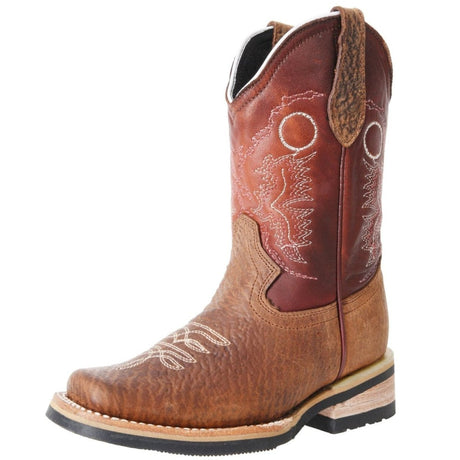 Botas para Niño Horma Rodeo Color Cafe WD-377 - White Diamonds Boots