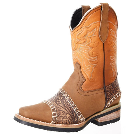 Botas para Niño Horma Rodeo Color Miel WD-376 - White Diamonds Boots