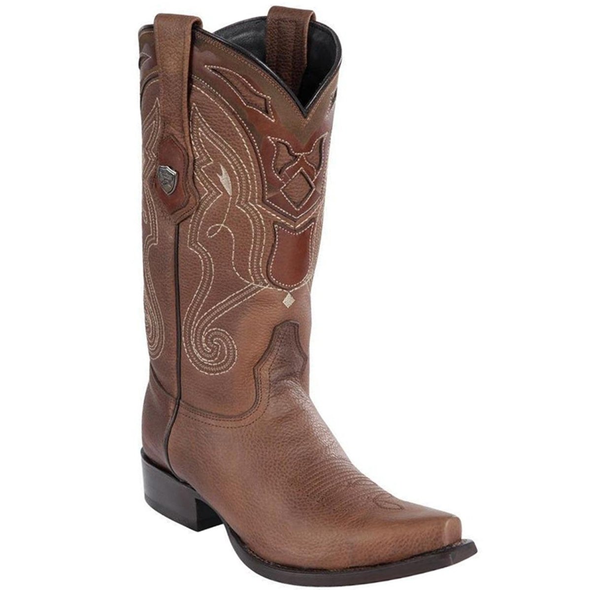 Botines de Venado Original Punta Cuadrada Color Miel - Wild West Boots