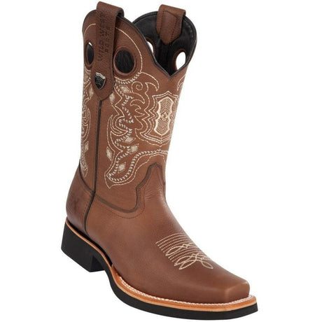 Botas Vaqueras de Cuero Grisly Horma Rodeo Cuadrada Ancha WW-2813E2707 - Wild West Boots