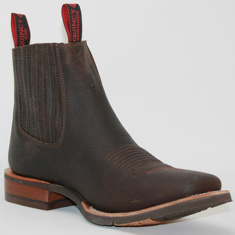 Botin Charro Quincy con Punta Cuadrada y Suela de Hule Q82BU2794 - Quincy Boots