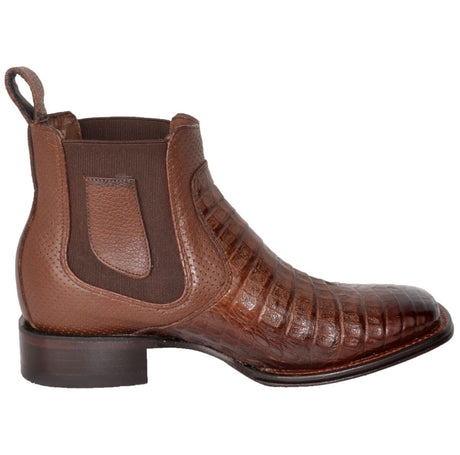 Botin Vaquero de Cocodrilo Caiman Panza Original Horma Cuadrada VES-782B8216 - Vestigium