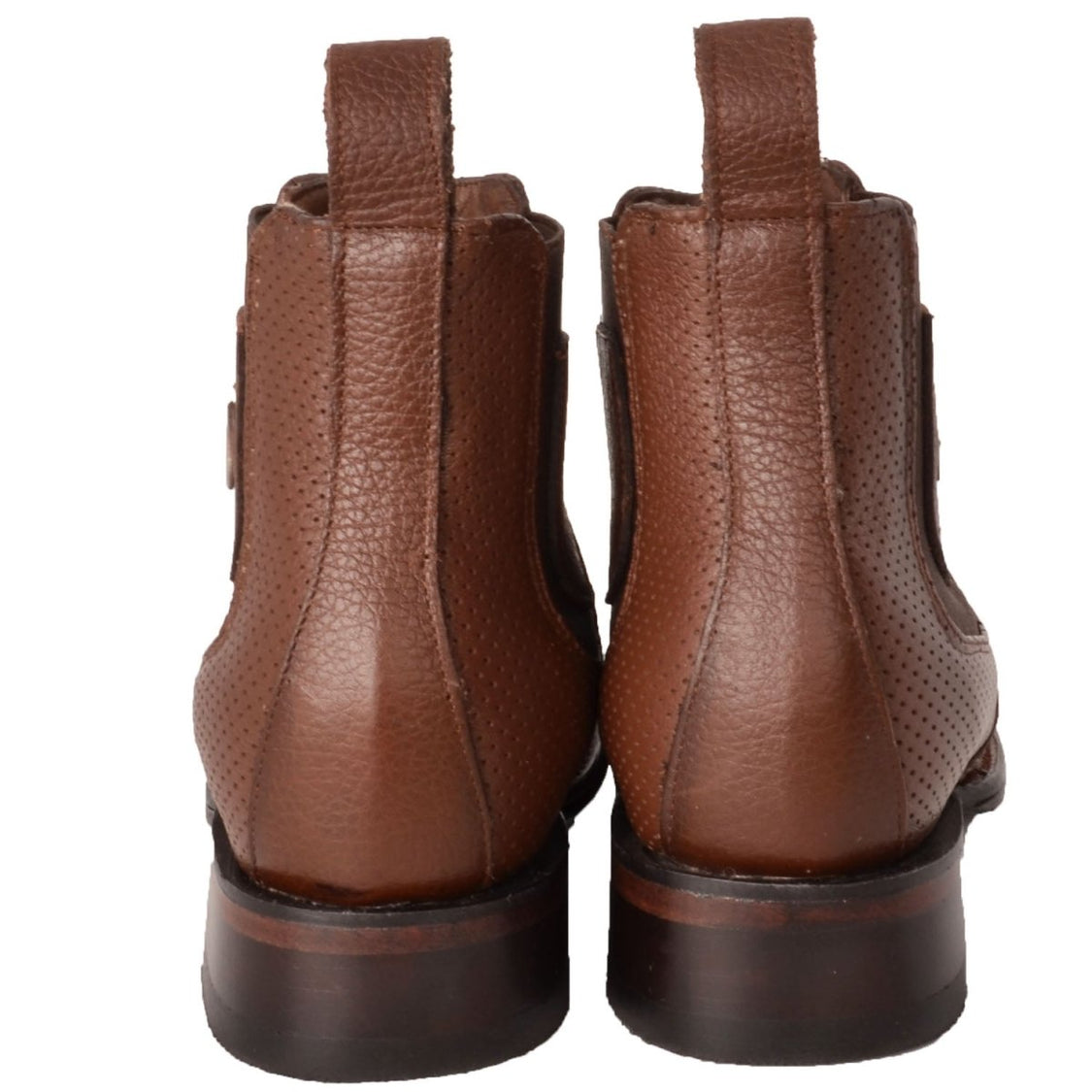 Botines de Cocodrilo Caiman Panza Original Punta Redonda Roper Color Cafe Difuminado - Los Altos Boots main image 1