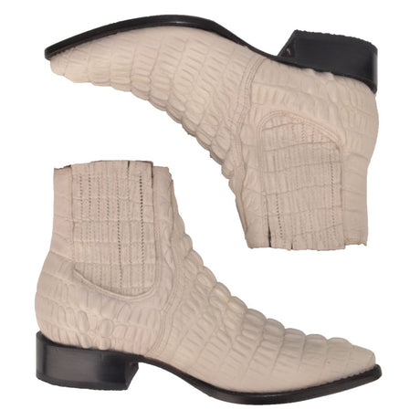 Botines Charros de Cocodrilo Grabado Horma Puntal DIE-4204 - Rodeo Imports