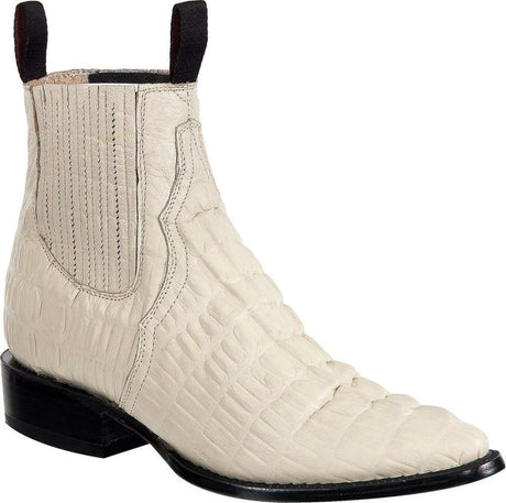 Botines Charros de Cocodrilo Grabado Horma Puntal DIE-4204 - Rodeo Imports