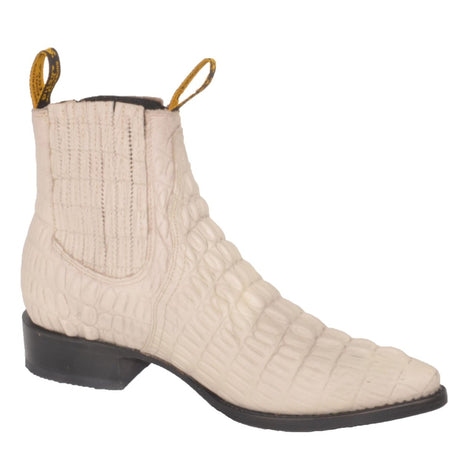 Botines Charros de Cocodrilo Grabado Horma Puntal DIE-4204 - Rodeo Imports