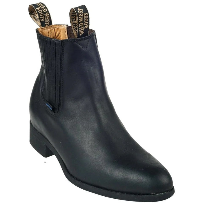 Botines Charros de Cuero Napa Original Color Negro - Wild West Boots