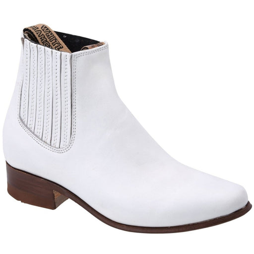 Botines Charros de Cuero Napa Original para Joven Color Blanco WD-753 - White Diamonds Boots