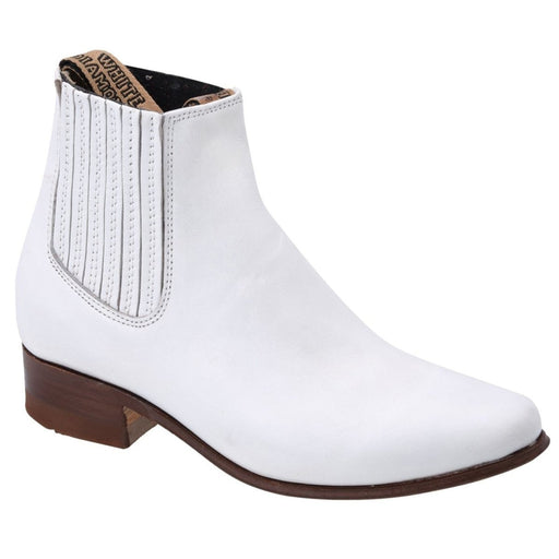 Botines Charros de Cuero Napa Original para Mujer Color Blanco WD-753 - White Diamonds Boots