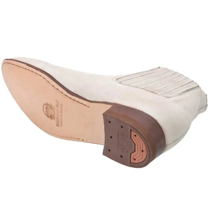 Botines Charros de Gamuza Original Color Tortola con Suela de Cuero WD-723 - White Diamonds Boots