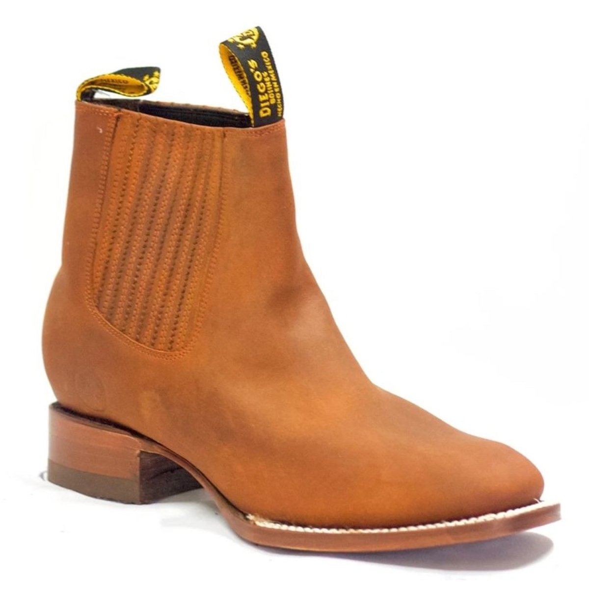 Botines Charros de Nobuck Punta Cuadrada Color Shedron DIE-720SHE - Rodeo Imports