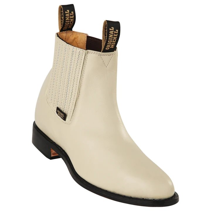 Botines Charros de Piel de Venado Original Color Hueso - Original Michel