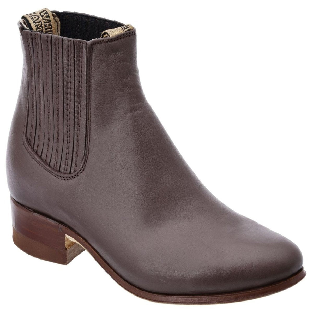 Botines Charros para Niño de Cuero Napa Original Color Cafe WD-760 - White Diamonds Boots