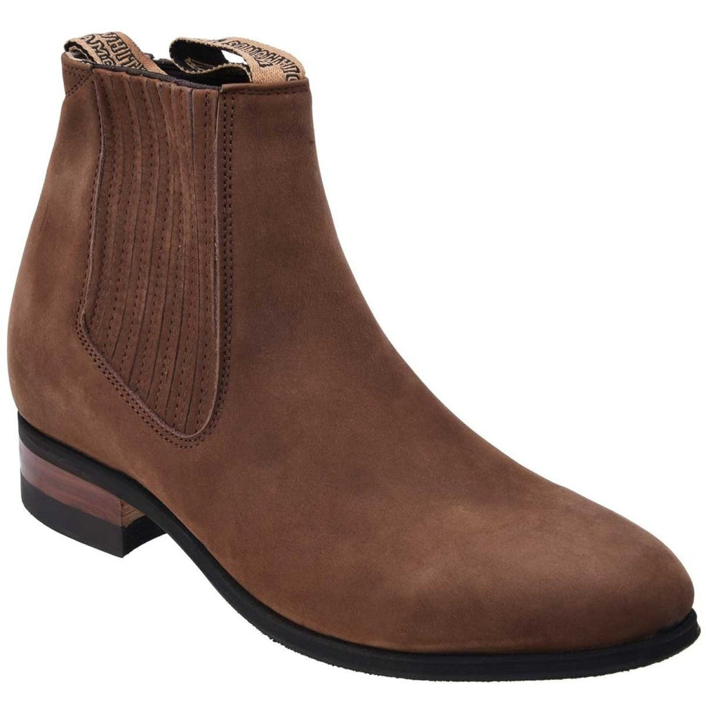 Botines Charros Piel Nobuck Color Negro Suela de Cuero WD-640 main image 1