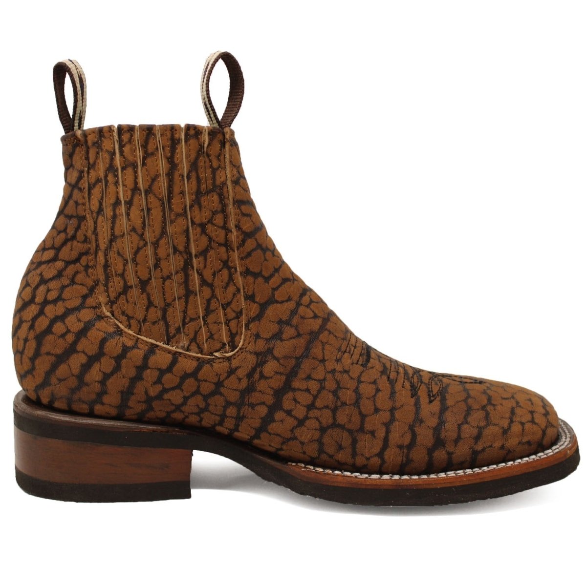 Botas de Piel Original Punta Cuadrada Color Cafe -Ive West