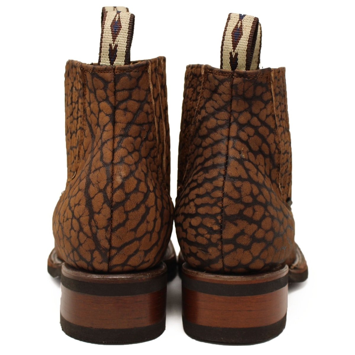 Botines de Piel Original Punta Cuadrada Color Cafe - Wild West Boots