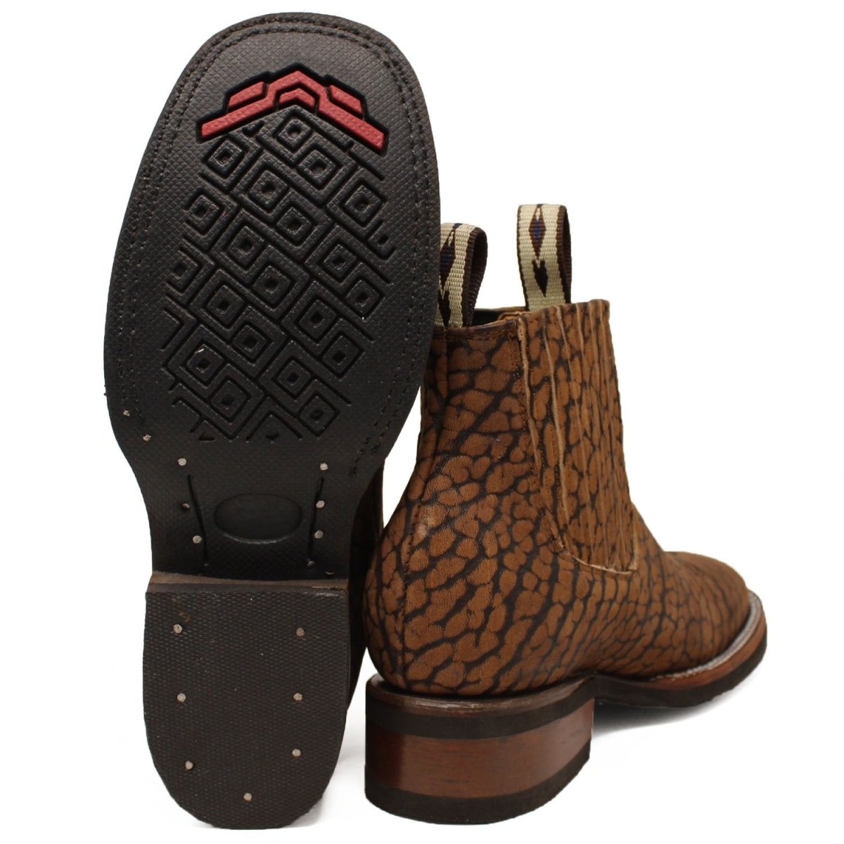 Botines de Piel Original Punta Cuadrada Color Cafe - Wild West Boots main image 0