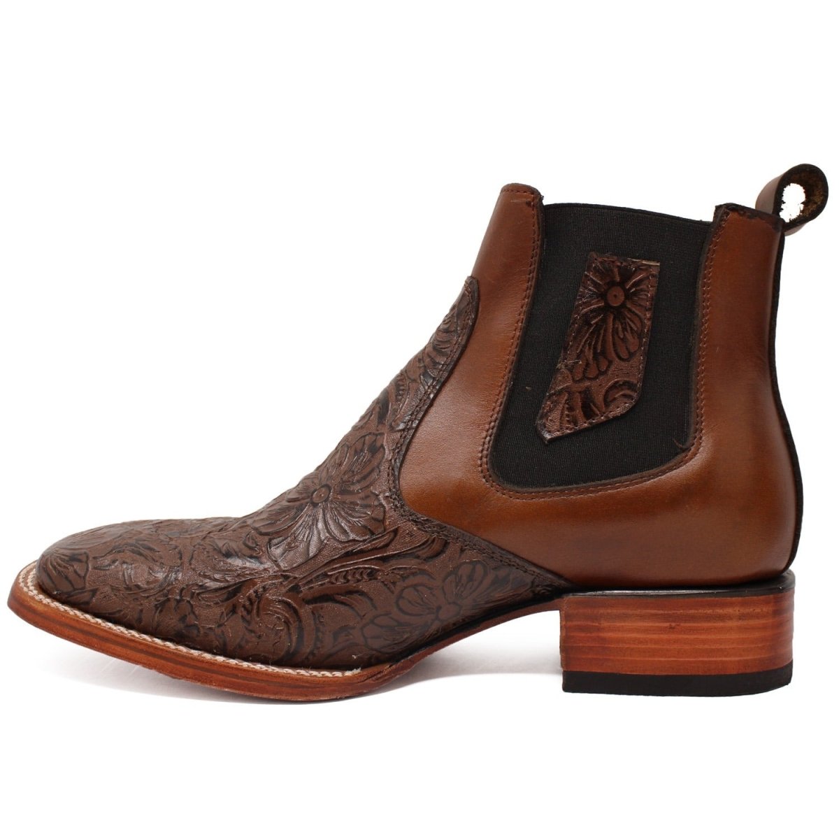 Botas de Cuero Original Punta Europea Color Café