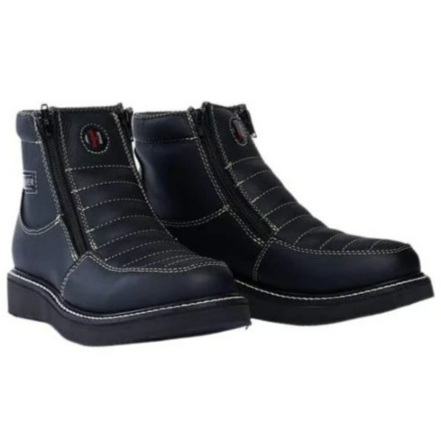 Botines de Trabajo Hammer con Doble Zipper Color Negro - Joe Boots