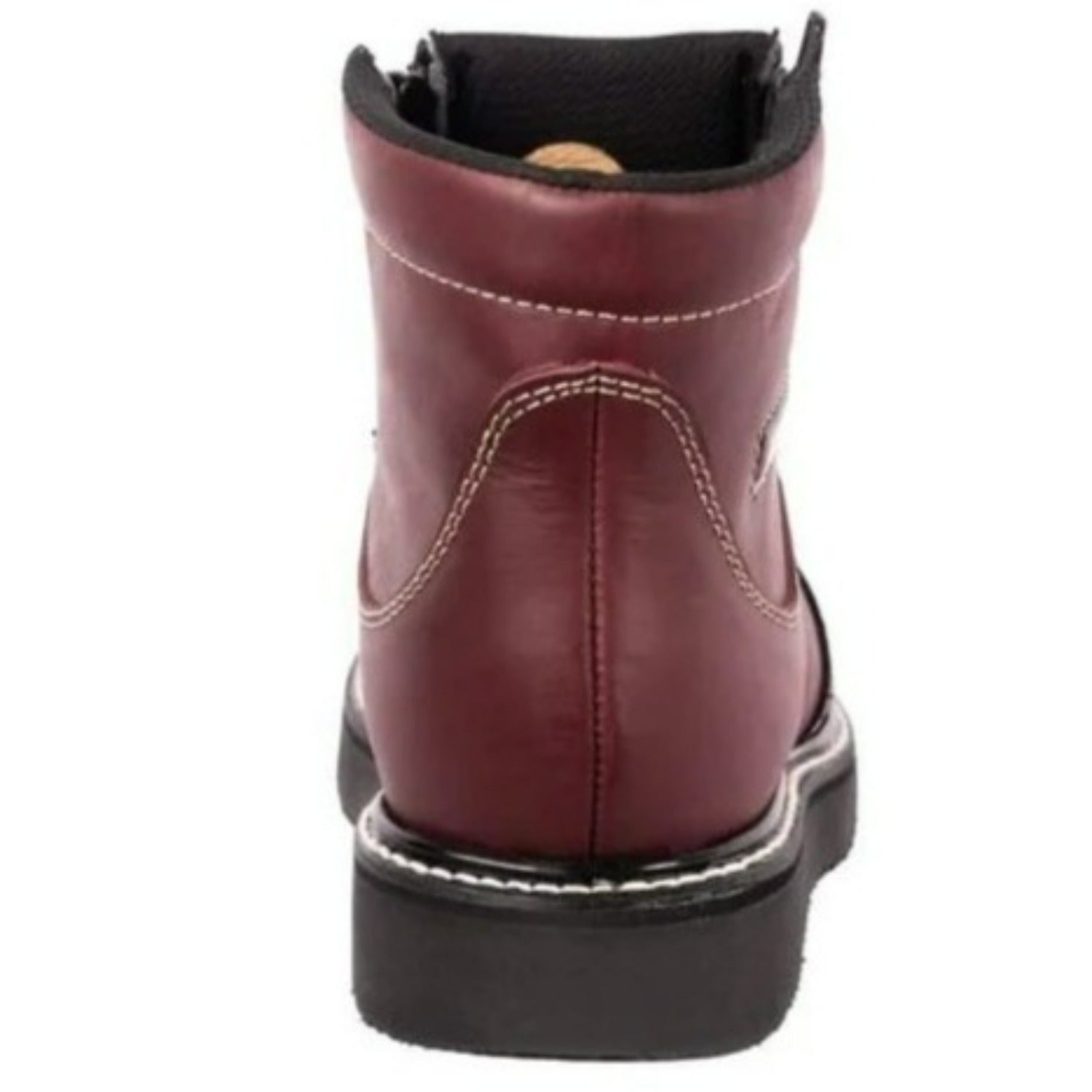 Botines de Trabajo Hammer con Doble Zipper Punta Reforzada Color Vino - Joe Boots