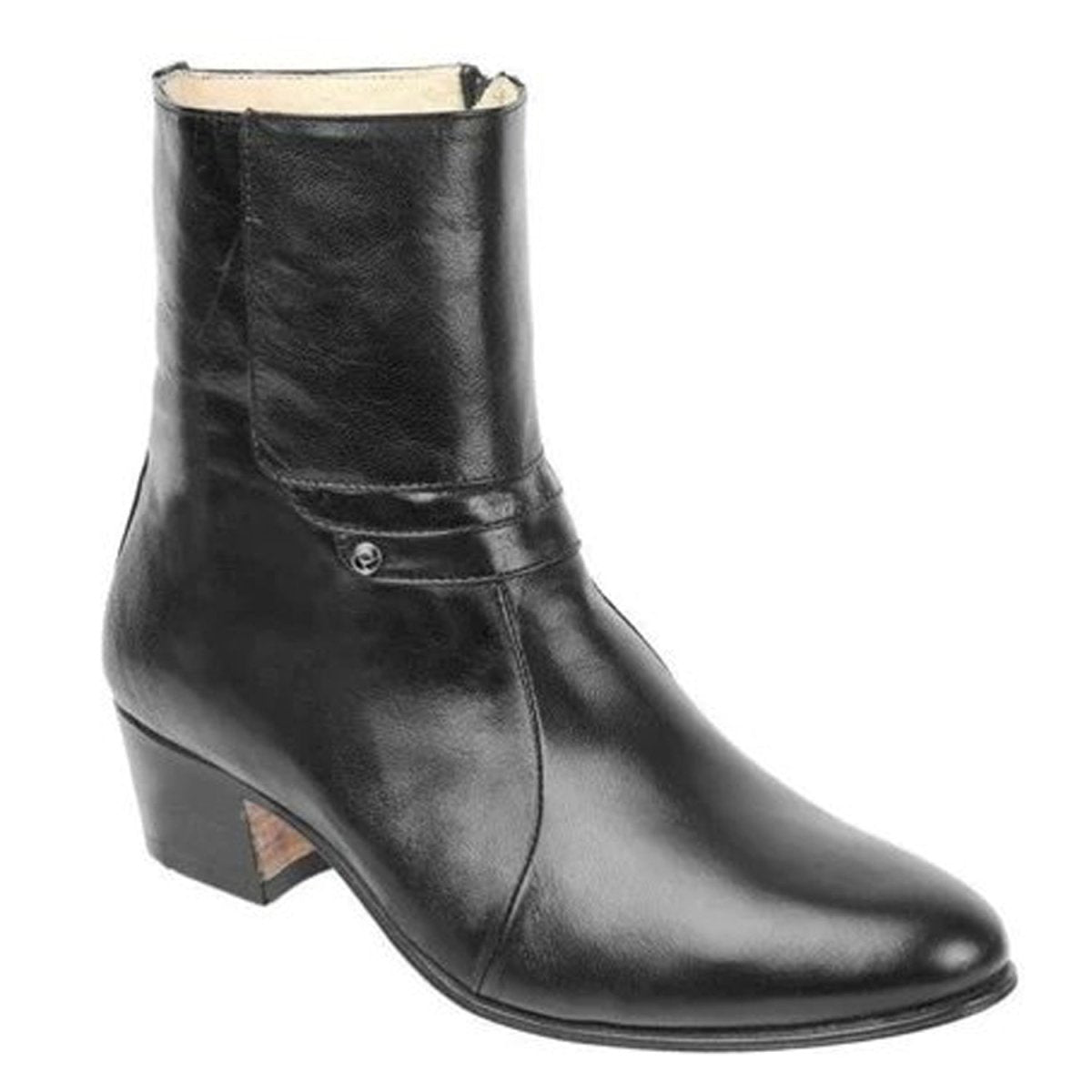 Botines de Vestir de Cuero Original Color Negro con Zipper JB-722N - Joe Boots