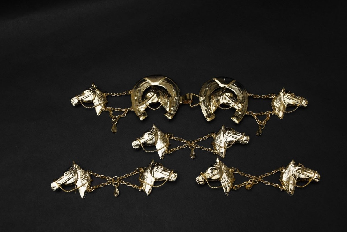 Botonaduras para Traje Charro Caballos en Color Oro imp-51277 - Impormexico