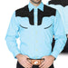 Camisa Charra Bordada El Señor de los Cielos Color Azul con Negro GEN-42591 - El General