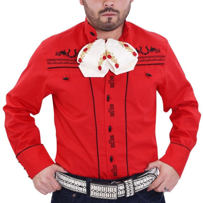 Camisa Charra Bordada para Niño Color Rojo WD-938R - White Diamonds Boots