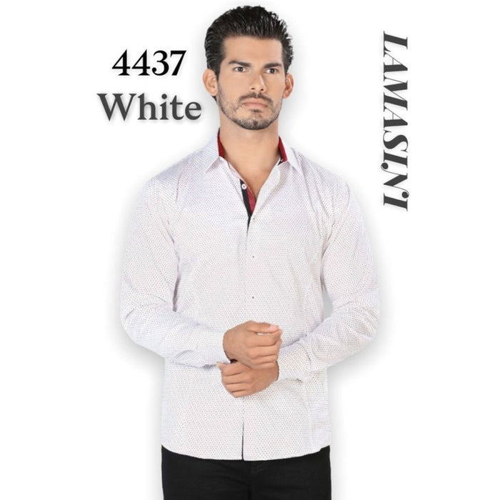 Camisa de Moda Lamasini Jeans Color Blanco LAM-4437WHITE - Lamasini Jeans