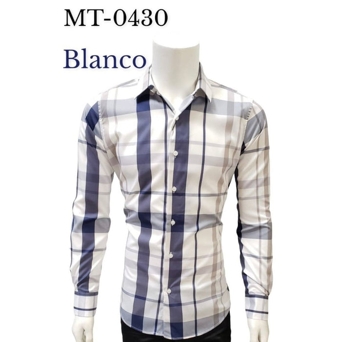 Camisa de Moda Montero Jeans Color Blanco a Cuadros MON-0430B - Montero Jeans