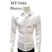 Camisa de Moda Montero Jeans Color Blanco Liso Brillante MON-0444B - Montero Jeans