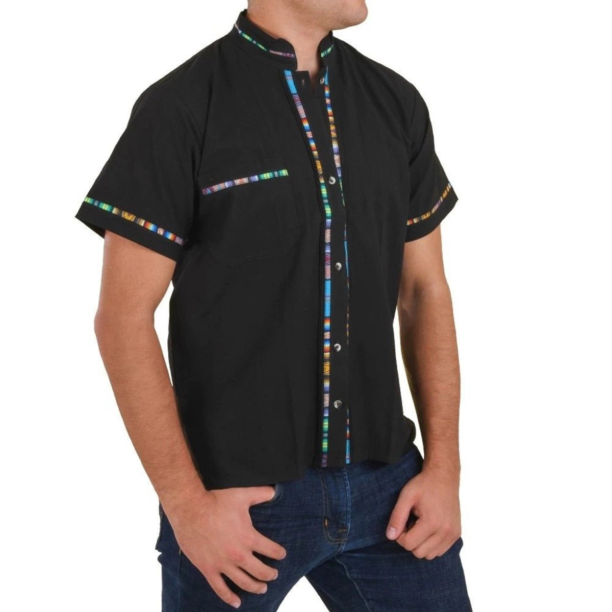 Camisa para Hombre Manga Corta Color Azul Marino IMP-78124 - Impormexico