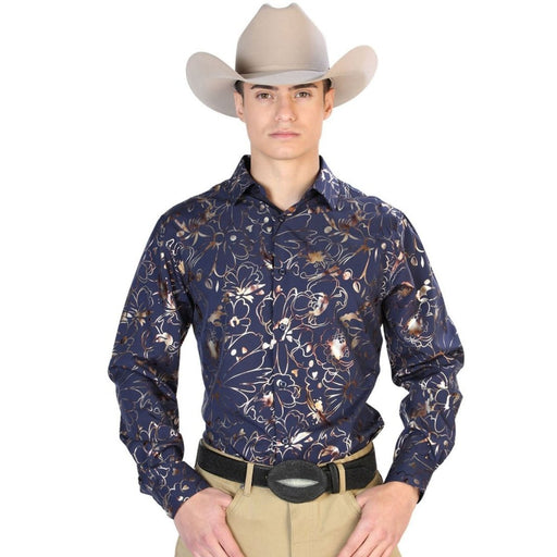 Camisa Vaquera de Moda El Señor de los Cielos Color Azul Marino GEN-43875 - El General