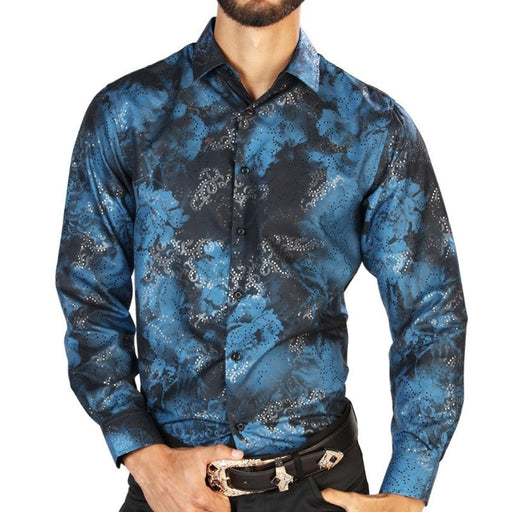 Camisa Vaquera de Moda El Señor de los Cielos Color Azul y Negro GEN-43771 - El General