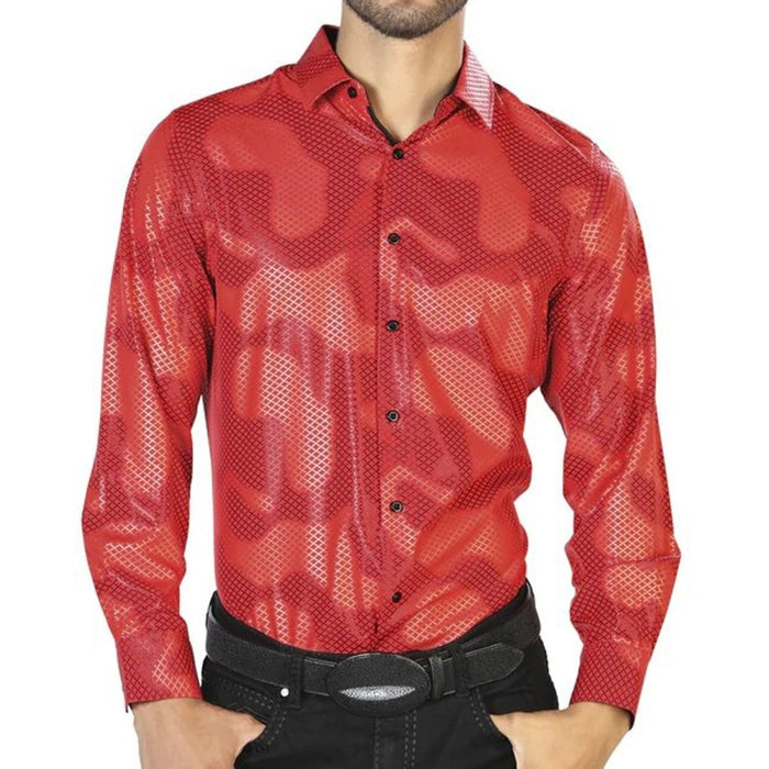 Camisa Vaquera de Moda El Señor de los Cielos Color Rojo GEN-43468 - El General