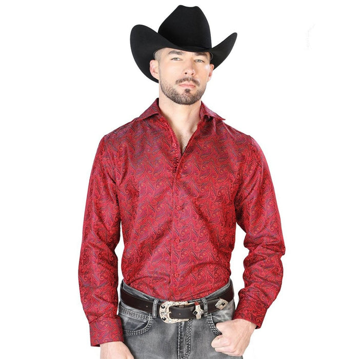 Camisa Vaquera de Moda El Señor de los Cielos Color Rojo GEN-43740 - El General