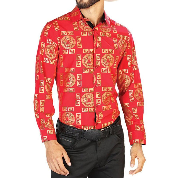 Camisa Vaquera de Moda El Señor de los Cielos Color Rojo GEN-43807 - El General