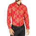 Camisa Vaquera de Moda El Señor de los Cielos Color Rojo GEN-43807 - El General