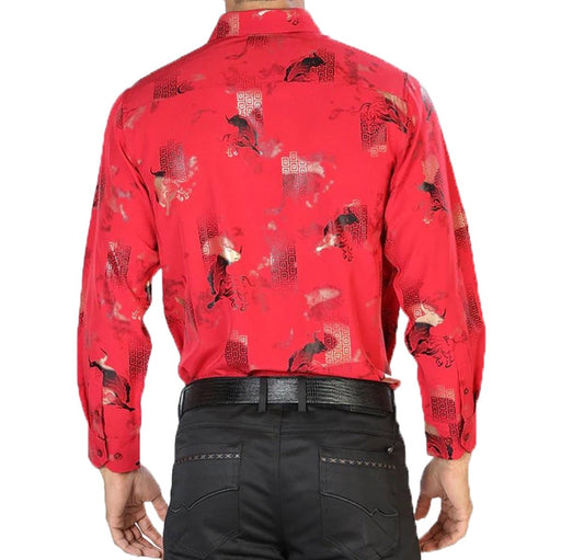 Camisa Vaquera de Moda El Señor de los Cielos Color Rojo GEN-43846 - El General