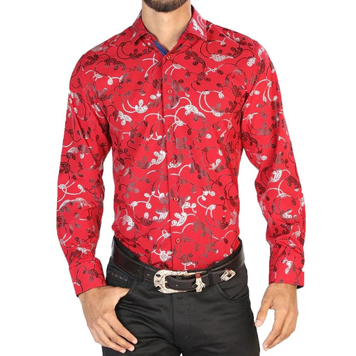 Camisa Vaquera de Moda El Señor de los Cielos Color Rojo GEN-43901 - El General
