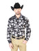 Camisa Vaquera de Moda El Señor de los Cielos Negra con Flores GEN-43960 - El General
