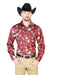 Camisa Vaquera de Moda El Señor de los Cielos Roja Multicolor GEN-43951 - El General