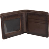 Genuine Leather and Ostrich Skin Wallet, Brown Color - Los Altos Boots