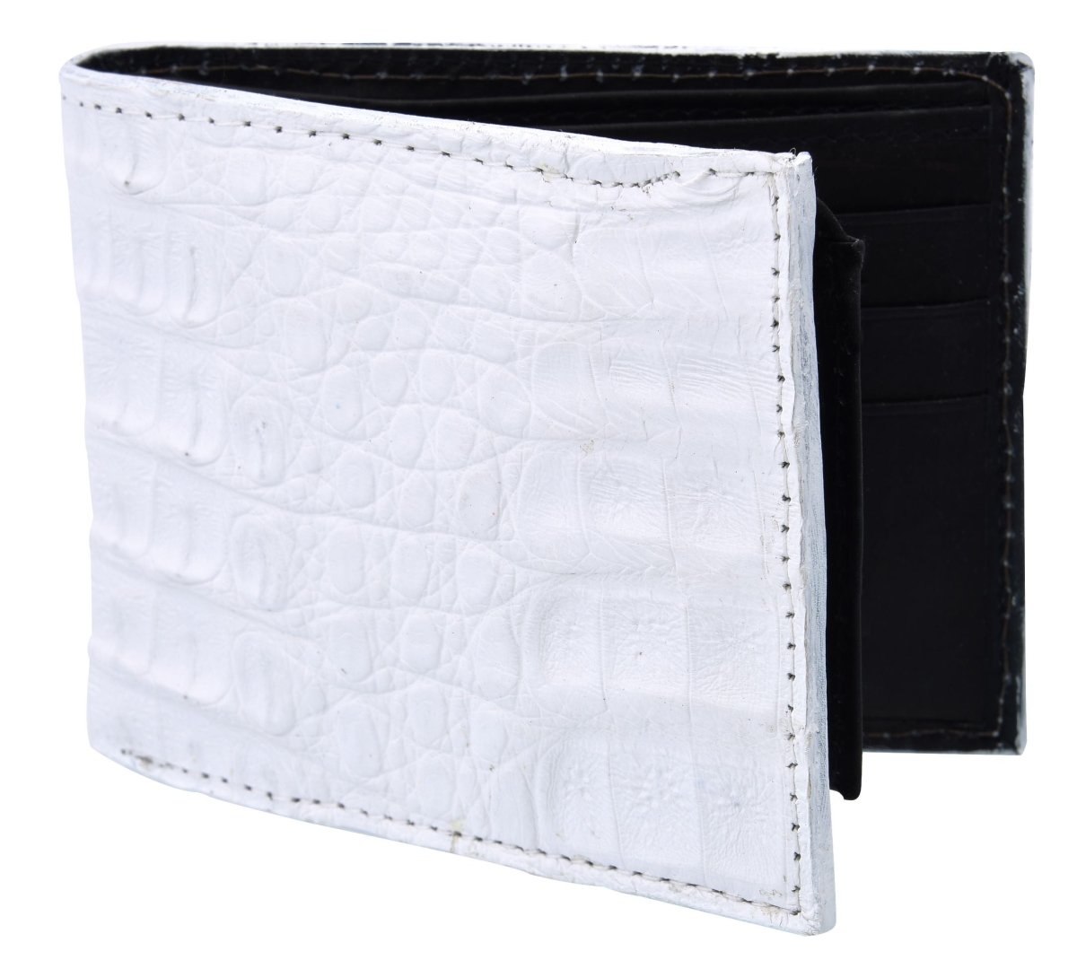 Cartera de Cocodrilo Original Color Blanco WD-1618 - White Diamonds Boots