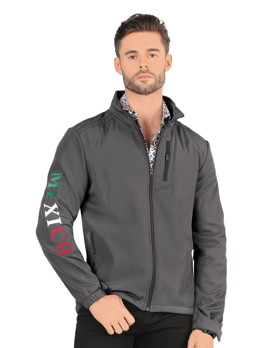Chamarra de Mexico para Hombre Color Gris Marino Tipo Ariat - Montero Jeans