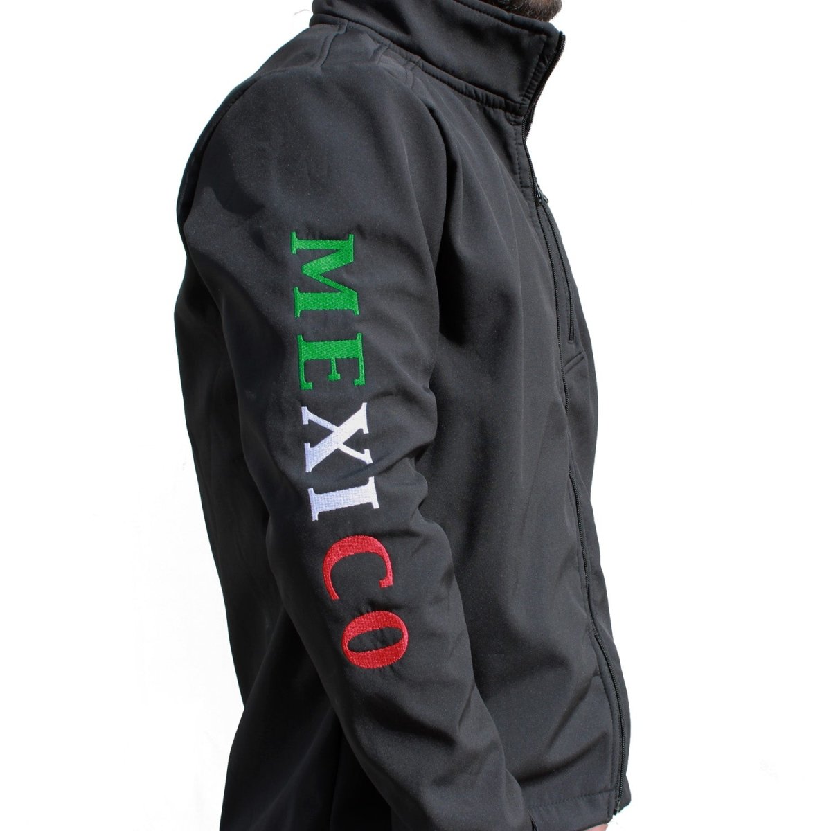 Chamarra de Mexico Color Negro con Bandera Tricolor Estilo Ariat ...